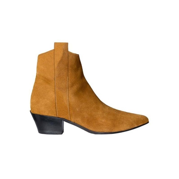 Cartel Footwear ALMA Beige Suede Booties - Picture 1 of 4